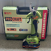 Аккумуляторный секатор Procraft ES28Li 25мм, АКБ 2 А·ч, зарядка, кейс
