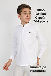 Дитяча сорочка Red Stone 7-14 років, до половини кнопка, стійка