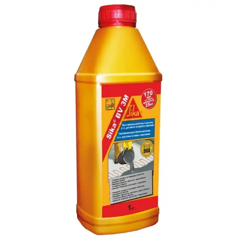 Пластифікатор для бетону і розчину Sika BV 3M для теплих підлог 1 кг