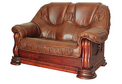 Розкладний 2х місцевий шкіряний диван "Grizly lite" (Гризлі лайт). (146 см)