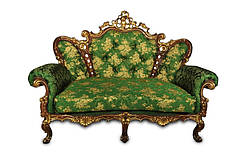 Вишуканий двомісний диван з різьбою "Елія"