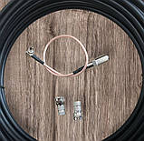 Коаксіальний кабель RG58 50 Ом 2 по 10 метрів + F-роз'єми + антенні перехідники CRC9 (MIMO), фото 2