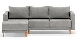 Дизайнерський кутовий диван Лаки з отаманкой, вибір оббивки, доставка