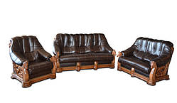 Комплект шкіряних меблів "OSKAR" (3р+1)