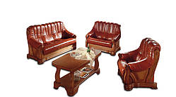 Новий шкіряний диван з кріслом "FRYDERYK I, II" (3р+1)