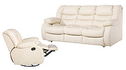 Шкіряні меблі з реклайнером "REGAN" (3+1)