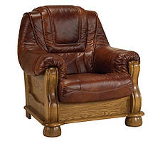 Класичне шкіряне крісло ROMA (95 см)