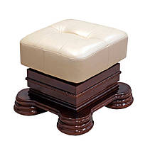Стильний шкіряний пуф "Монарх" (47 см)