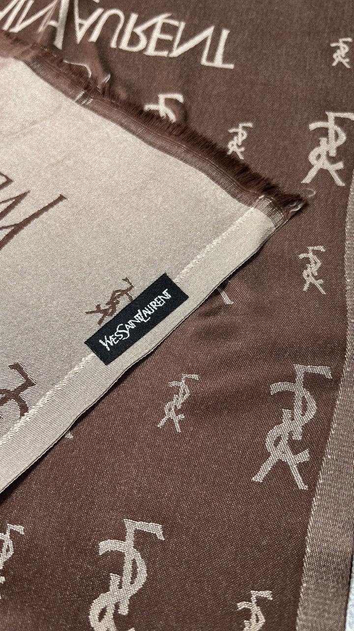 Двосторонній шарф YSL, фото 1