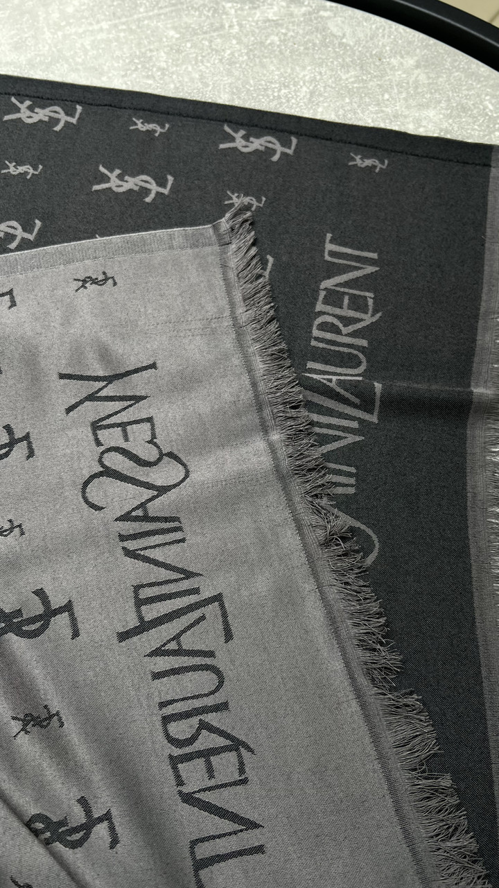 Стильний шарф-палантин YSL, фото 1