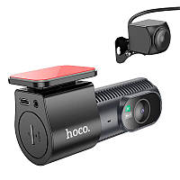 Відеореєстратор Hoco DV8 2K display hidden driving record (з задньою камерою) (Wi-Fi, 1.47", 2560p, 140°)