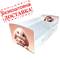 Ліжко дитяче з бортиком, ящиком у дитячу кімнату