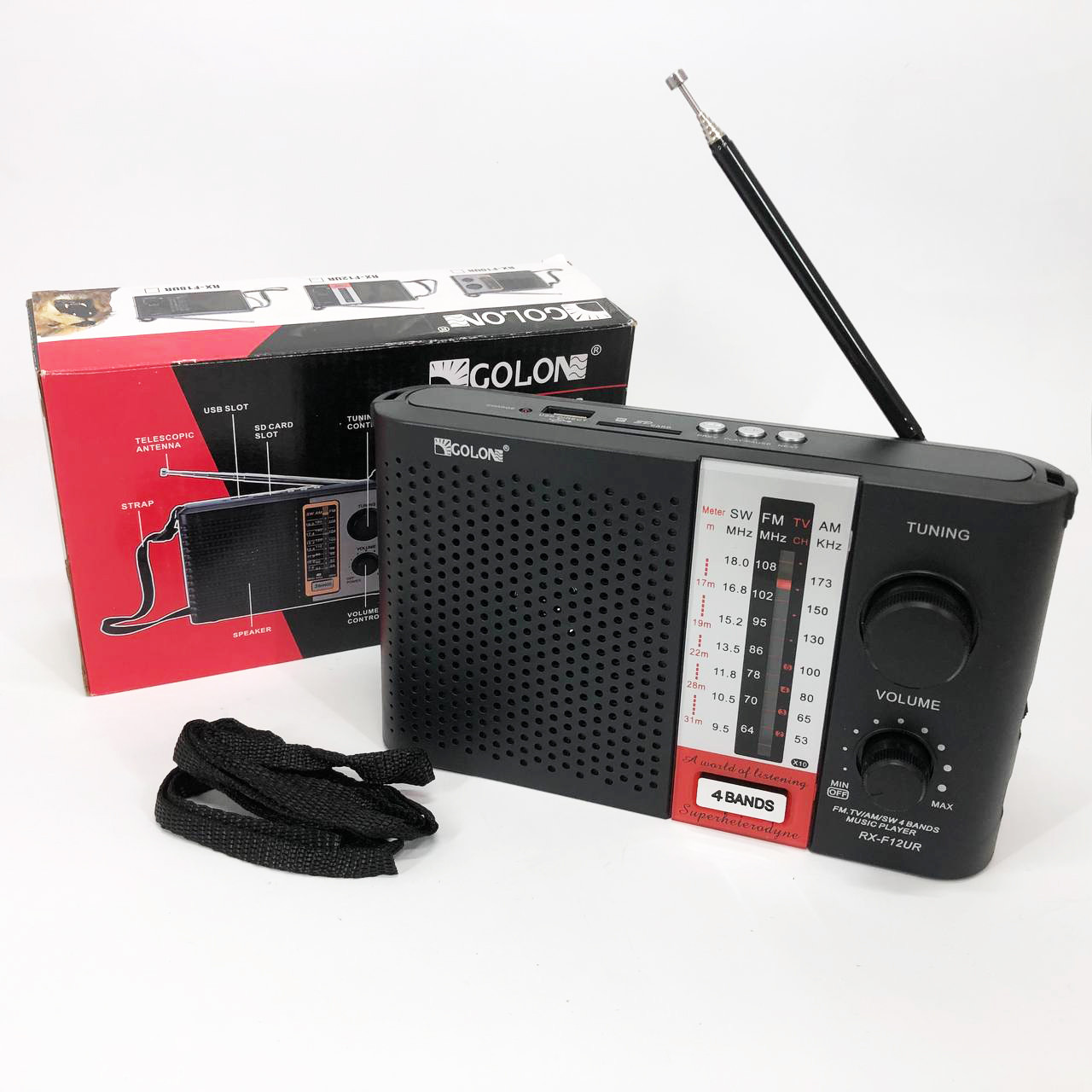 Кращі всехвильові радіоприймачі GOLON RX F12 AM/FM/SW, Кращі PZ-560 цифрові радіоприймачі