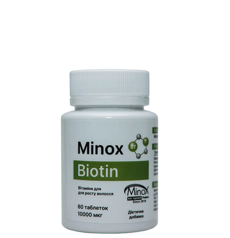 Вітаміни для волосся, шкіри та нігтів Minox Biotin 60 таблеток, фото 1