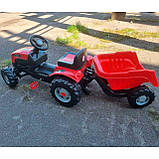 Трактор на педалях із причепом JUMBO Red, фото 3