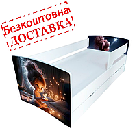 Дитяче ліжко з принтами Kinder