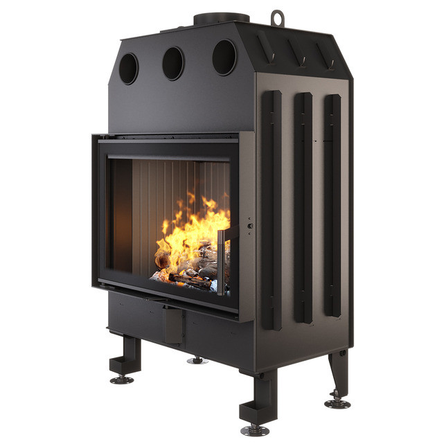 Камінні топки повітряні SAVEN Energy Камін для обігріву 70х50 Black Камін для обігріву 15,1 kW ECO