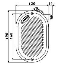 Горн улитка судовий для човна і катера Marco Hurricane HR1 врізний 120 дБ білий ASA-пластик для яхт до 12 м, фото 3