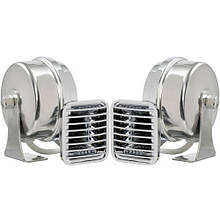 Горн улитка судновий для човна і катера Niki мембранний подвійний 115 дБ з пластику і нержавіючої сталі Osculati