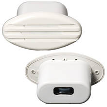 Горн врізний знімний 100 дБ судновий для човна та катера Osculati білий пластик 12 В розміри 125×66 мм