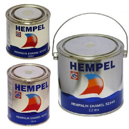 Фарба HEMPALIN ENAMEL світло-сіра Grey 0.2/0.75/2.5 л Hempel суднова для човна та катера, фото 1