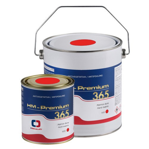 Фарба необростаюча HM Premium 365 червона Osculati суднова для човна та катера 2.5 л не містить міді для алюмінію