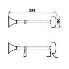 Горн мембранний звуковий для судна одинарний нержавіюча сталь Osculati 21.452.03 12 В ISO 9001 італійська якість, фото 2