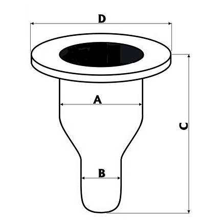 Штуцер зливний Osculati 94 мм для шланга 25 мм білий пластиковий судновий для човна і катера, фото 2