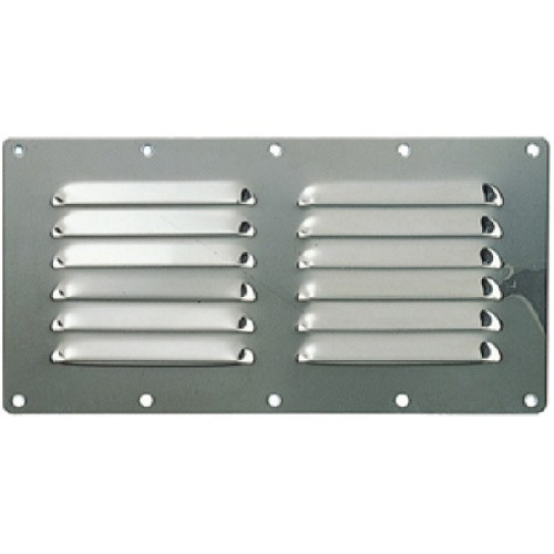 Вентиляційна решітка 118х232 мм нержавіюча сталь Osculati для човна і катера прямокутна дзеркальне полірування Італія