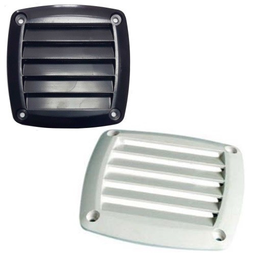 Вентиляційна решітка 125×125 мм пластик білий/чорний Osculati для човна і катера нова Італія