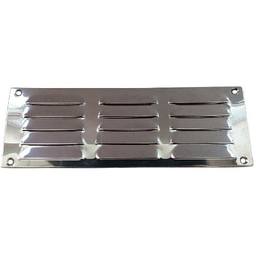 Вентиляційна решітка 76х228 5 мм нержавіюча сталь Osculati для човна і катера прямокутна дзеркальне полірування Італія