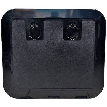 Люк інспекційний Flush посилений Osculati 520х465 мм чорний пластиковий для човна і катера УФ-стійкий з обтічною кришкою, фото 1