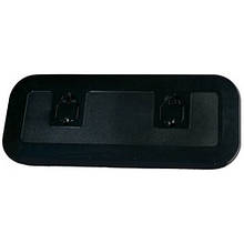 Люк інспекційний Flush посилений Osculati 600х250 мм чорний пластиковий для човна і катера з УФ-захистом і замком