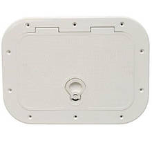 Люк інспекційний 596х348 мм Attwood білий пластиковий для човна і катера водонепроникний УФ-стійкий