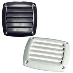 Вентиляційна решітка 125×125 мм пластик білий/чорний Osculati для вентиляції Італія артикул 53.480.84/53.480.82