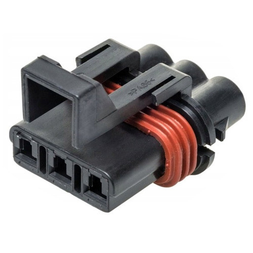 Штекер 3-х контактний Osculati корпус пластиковий чорний для човна і катера водонепроникний з ущільнювальною манжетою