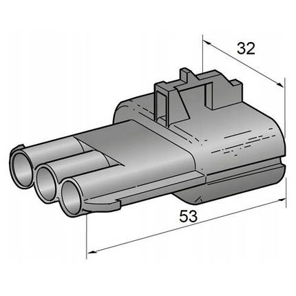 Розетка 3-х контактна Osculati пластиковa чорна для судна човна катера водонепроникна, фото 2