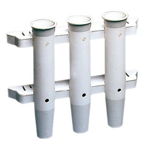 Тримач вудилища трійний універсальний Osculati настінний пластиковий білий для човна і катера 300 мм діаметр 44 мм