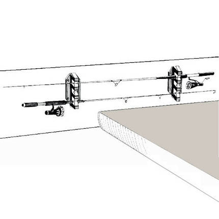 Тримач вудилища трійний Osculati 198 мм комплект поліамід чорний для човна та катера з ущільнювачами з неопрену, фото 2