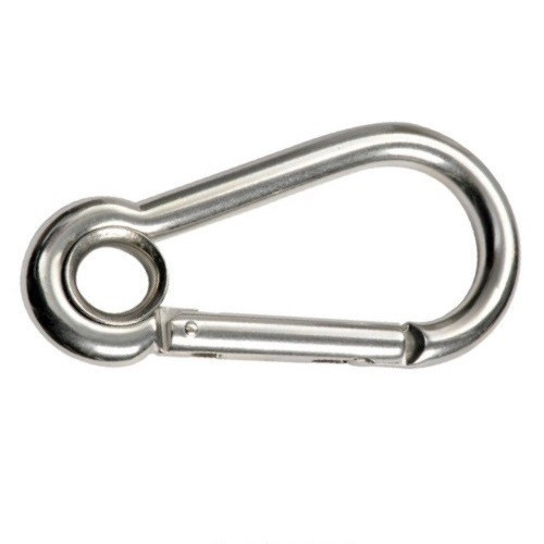 Карабін з вушком Osculati 4/5/6/7/8/10/12/14 мм з нержавіючої сталі з максимальною навантаженням до 10886 кг, фото 1