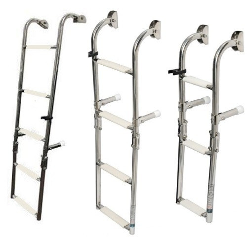 Трап розкладний 3/4/5 ступенів нержавіюча сталь Osculati для плавання та риболовлі 5 ступенів довжина 1150 мм, фото 1