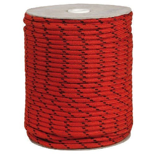 Трос слаборастягуючий шкотовий Osculati 6/8 мм поліестер червоний з розривним навантаженням до 700 кг для яхт і човнів, фото 1