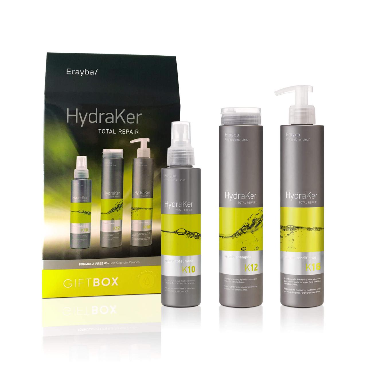 Набір для догляду за волоссям Erayba Hydraker (K12 250 мл + K10 150 мл + K16 250 мл)