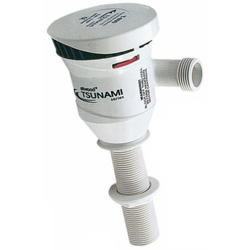 Помпа аераторна Attwood Tsunami Т800 12 В 800 гал/год для човна і яхти продуктивність 50.5 л/хв водозахищена антикорозійна