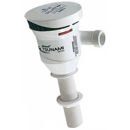 Помпа аераторна Attwood Tsunami Т800 12 В 800 гал/год для човна і яхти продуктивність 50.5 л/хв водозахищена антикорозійна, фото 1