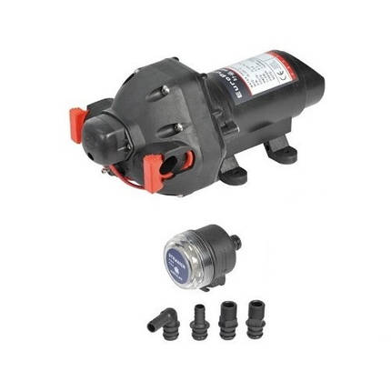 Помпа самовсмоктувальна автоматична Europump 3 клапана 12 В 8/11 л/хв Osculati суднова для човна катера і яхти, фото 1