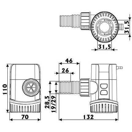 Помпа трюмна заглибна Europump Next Generation G600 12 В 38 л/хв Osculati суднова для човна катера і яхти, фото 4