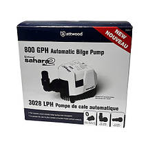 Помпа трюмна занурювальна автоматична Sahara Mk2 S800 12 В 800 гал/год з патрубками 19 мм для прісної та морської води, фото 4