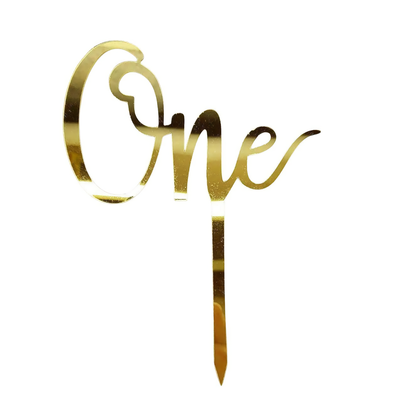 Акриловий топпер One золотий 10 см