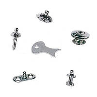 Кнопка тентовая TOMAX латунь Osculati - широка головка-грибок затискне кільце на різьбі Італія артикул 10.473.01